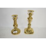 TWO BRASS CANDLESTICKS