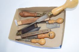 BOX CONTAINING WOOD WORKING TOOLS