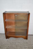 GLAZED STAINED WOOD MID 20TH CENTURY BOOKCASE, APPROX WIDTH 76CM