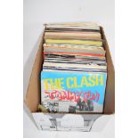 BOX CONTAINING RECORDS, 45RPM ETC