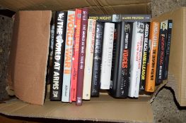 BOX OF BOOKS, MAINLY NOVELS, CHURCHILL, SOCIAL HISTORY ETC