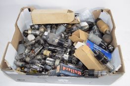 BOX CONTAINING OLD RADIO VALVES