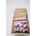 BOX CONTAINING RECORDS, MAINLY 45RPM, POP MUSIC