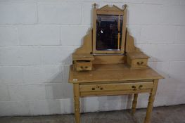 EARLY 20TH CENTURY MIRROR BACK DRESSING TABLE, WIDTH APPROX 91CM