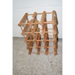 12-HOLE WOODEN WINE RACK