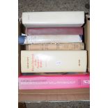 BOX OF BOOKS INCLUDING SOME MEDICAL, PRICES TEXT BOOKS OF PRACTICE OF MEDICINE ETC