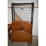 PAIR OF MATCHING SINGLE BED ENDS AND SPRINGS