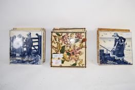 QUANTITY OF TILES MAINLY VICTORIAN, SOME MINTON AND OTHERS BY MAW & CO