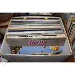 BOX CONTAINING LPS, POP MUSIC, ELO, SIMON & GARFUNKEL ETC