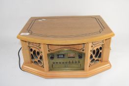 RECORD PLAYER IN WOODN BOX