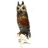 Karl Ens porcelain model of an owl, 26cm high