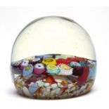 Murano paperweight, the base with paper label made by Secuso Archimede Murano