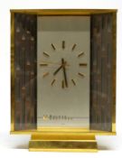 Bulova Accutron mantel clock in gilt frame and original box