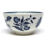 Worcester porcelain slop bowl with a three flowers print