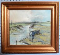 Brian Ryder, "Morston, Norfolk", oil on board, signed and dated 88 lower right, 19 x 24cm