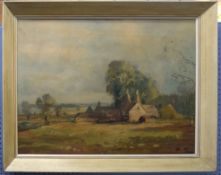 Marcus Ford, Landscape with oasthouses, oil on canvas, signed lower left, 49 x 68cm