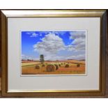 Tony Garner, Hayfield, pastel, signed lower right, 26 x 38cm, together with a further picture by the