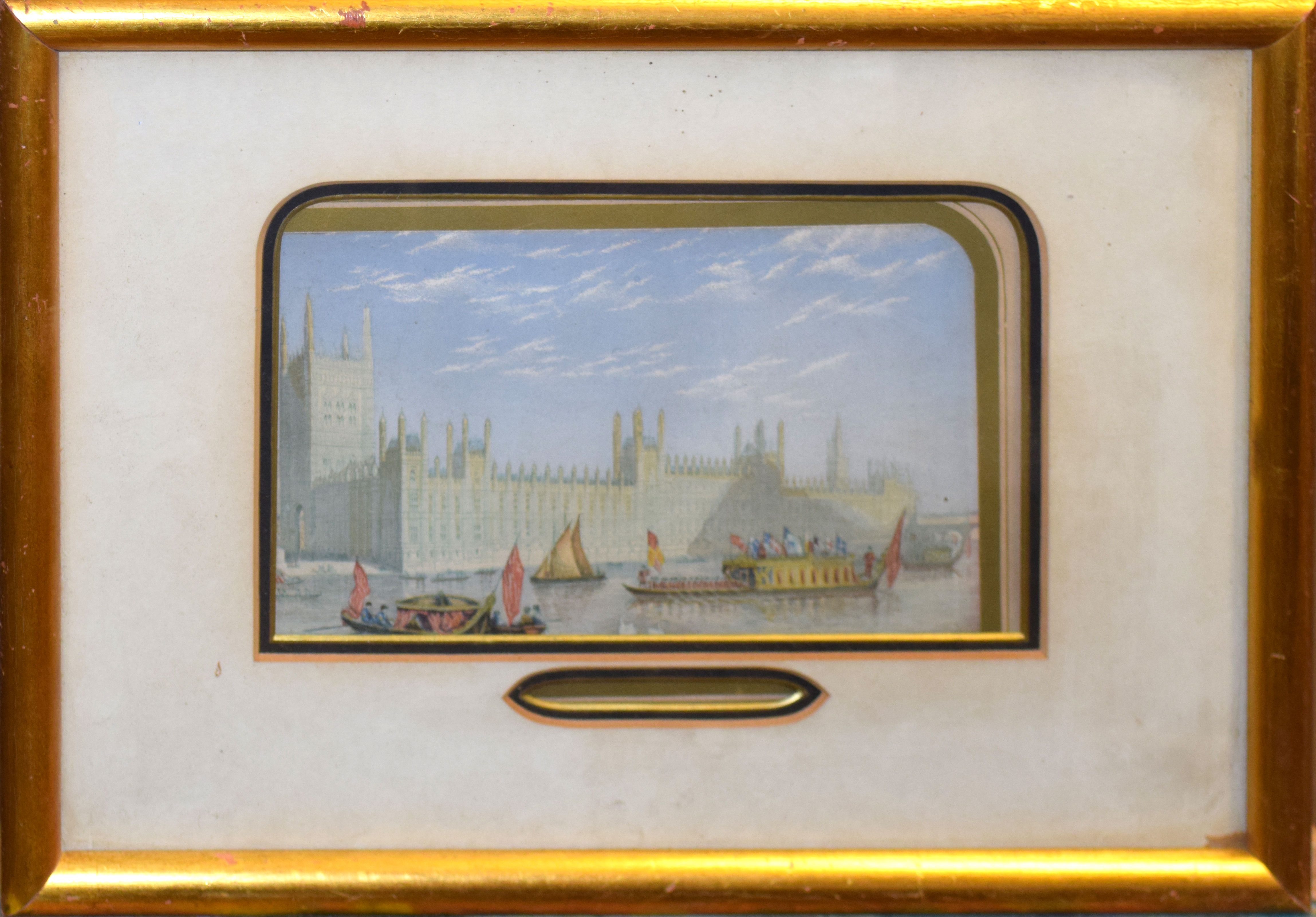 Baxter, "The New Houses of Parliament", coloured print, 14 x 24cm