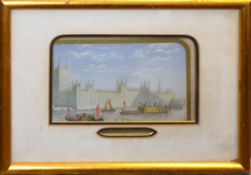 Baxter, "The New Houses of Parliament", coloured print, 14 x 24cm