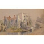 Thomas Rowbotham, "Hever Castle, Kent", watercolour, signed lower right, 21 x 35cm