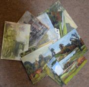 Diana M Perowne, Landscapes etc, group of 28 oils on board, some signed, each approx 20 x 25cm,