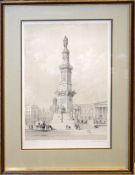 After G Hawkins, The Charles Fowler Design by Nelson's Column, lithograph, published by Day & Haghe,