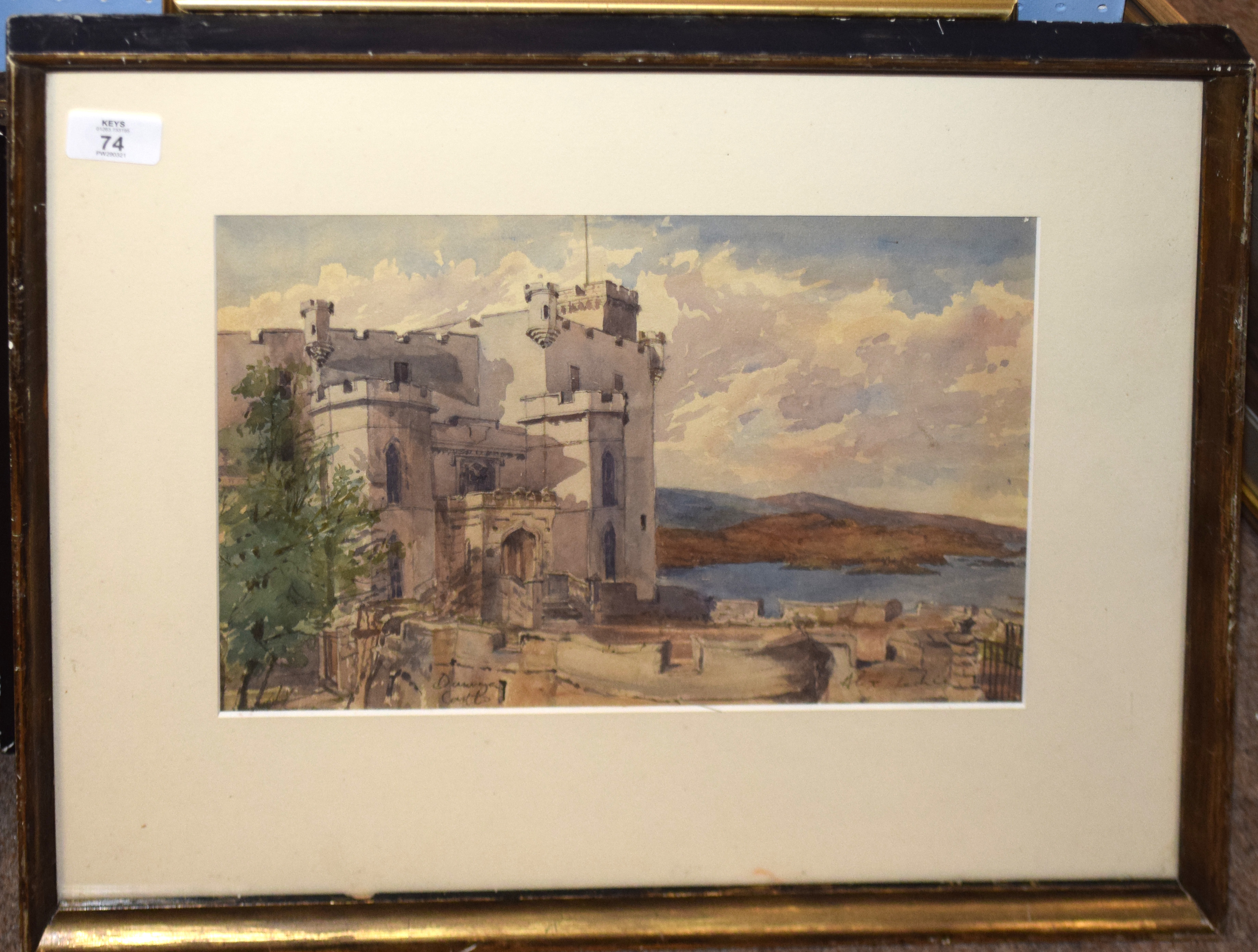 Alexander Leckie, "Dunvegan Castle", watercolour, signed and inscribed with title, 24 x 34cm