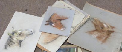 Diana M Perowne, box of assorted watercolours etc
