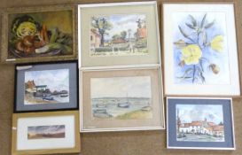 Diana M Perowne, Box of 17 framed works, assorted sizes (17)