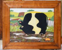 Mervyn Grist, Prize sows, two gouache, both signed, together with a watercolour of chickens by