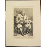 After William Hogarth, "Simon, Lord Lovat", black and white engraving, published circa 1746, 37 x