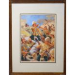 George Soper, Boer War scene, watercolour, signed lower left, 30 x 22cm