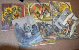 Diana M Perowne, Landscapes etc, group of 22 oils on canvas, some signed, each approx 40 x 50cm,