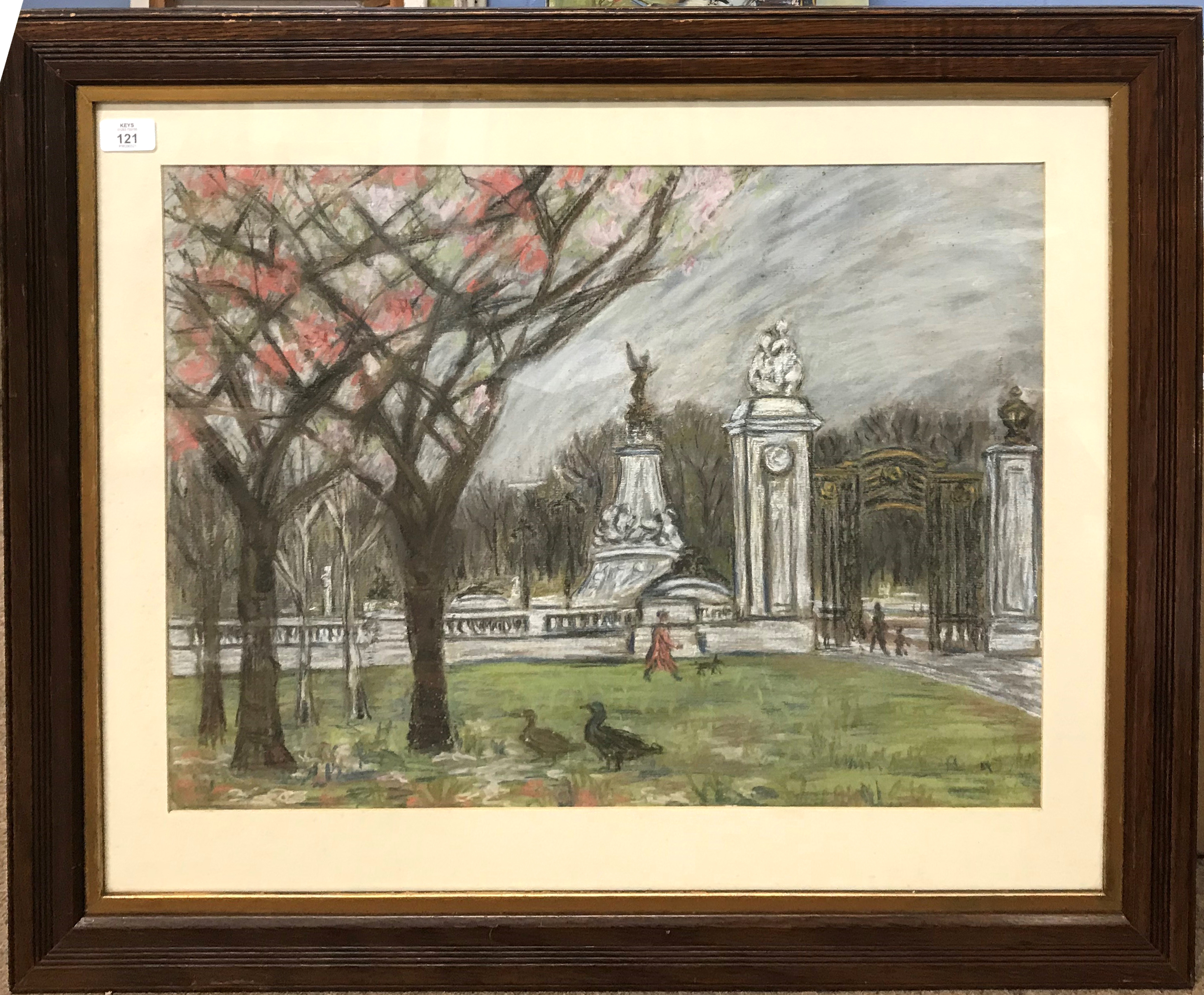 Nina Hosali, Buckingham Gate, London, pastel, 45 x 62cm - Image 2 of 2