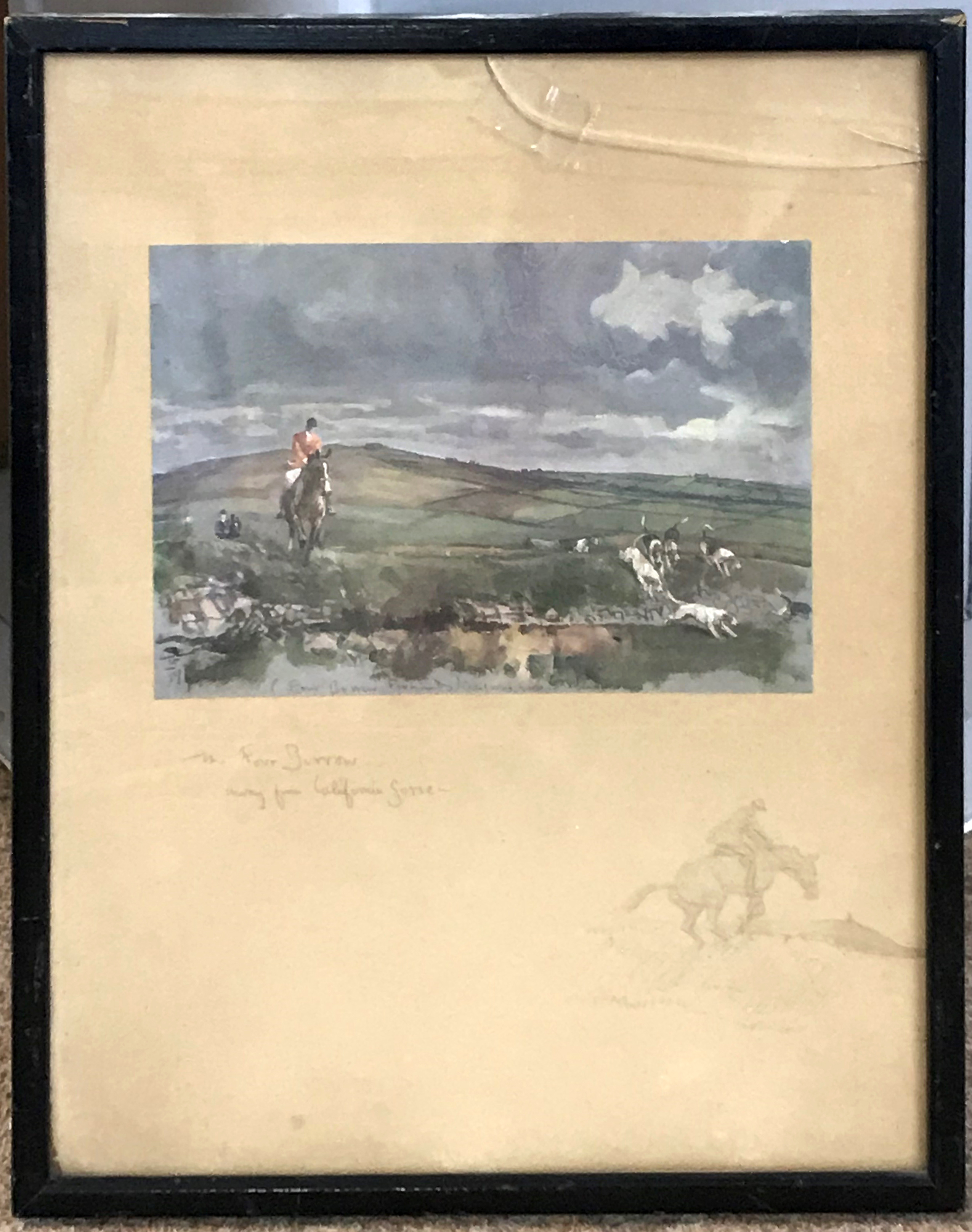 Lionel Edwards, "The Cattistock", coloured print, signed and inscribed with title in pencil to lower - Image 4 of 4