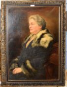 Arthur Twidle, Portrait of the artist's mother, oil on canvas, signed and dated 1930 lower right, 90