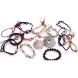 Mixed Lot: to include eight "hot diamonds" cord bracelets, each with a 925 slider/charm, highlighted