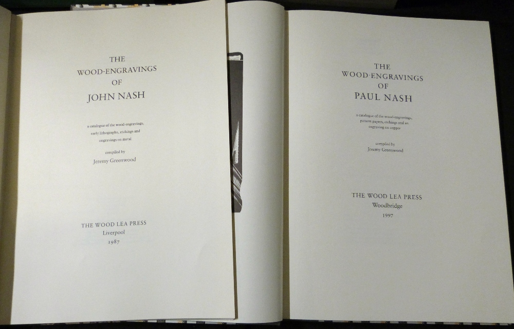JEREMY GREENWOOD (ED): 2 titles: THE WOOD ENGRAVINGS OF JOHN NASH, Liverpool, The Wood Lea Press,