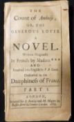 [CATHERINE BERNARD]: THE COUNT OF AMBOISE OR THE GENEROUS LOVER, A NOVEL, trans Peter Bellon, London