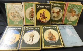 CHATTERBOX, 1921-23, 1927-30, 8 vols, mixed condition, 4to, original cloth backed pictorial boards +