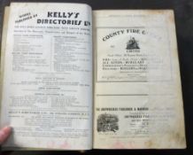 KELLY~S DIRECTORY OF NORFOLK AND SUFFOLK 1933, Suffolk map only (faults), contemporary cloth soiled