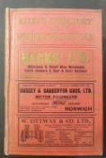 KELLY~S DIRECTORY OF NORFOLK AND SUFFOLK 1929 with maps, original cloth