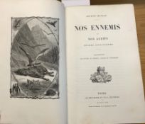 ARTHUR MANGIN: NOS ENNEMIS ET NOS ALLIES ETUDES ZOOLOGIQUES, Tours, Alfred Mame, 1870, 1st
