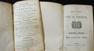 WILLIAM WHITE: HISTORY GAZETTEER AND DIRECTORY OF NORFOLK..., 1845, 2nd edition, rebound (not