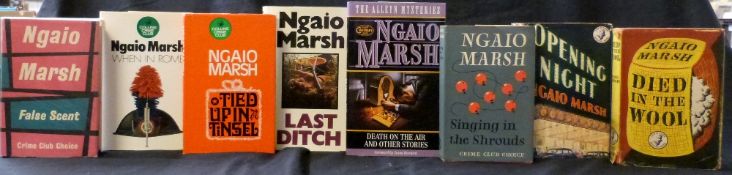 NGAIO MARSH: 8 titles: DIED IN THE WOOL, London, Collins for The Crime Club, 1945, 1st edition,