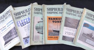 SHIPBUILDING AND SHIPPING RECORD, ASSORTED ISSUES 1937-38 (5) 1948-49 (30) 1953-54 (9) + SHIPPING