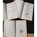 THOMAS GRAY: POEMS, London for J Dodsley, 1770, new edition, old calf worn, spine gilt in