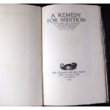 A REMEDY FOR SEDITION WHICH RARE AND WITTY BOOK IS NOW REPRINTED FOR THE FIRST TIME, foreword