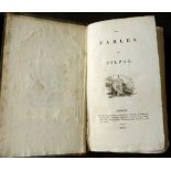 BIDPAI PILPAY: THE FABLES, London for Baldwin Cradock & Joy et al, 1818, 12mo, contemporary drab