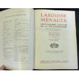 LAROUSSE MENAGER DICTIONNAIRE ILLUSTRE DE LA VIE DOMESTIQUE, Paris, 1926, compliment booklet "